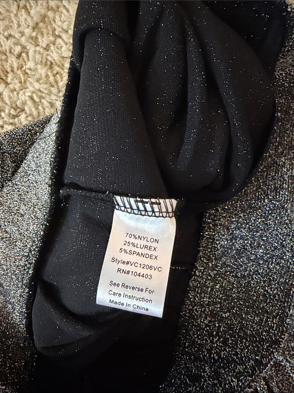 Vici Metallic Wide-Leg Sparkle Pants - Black/Silver - Medium - Picture 5 of 6